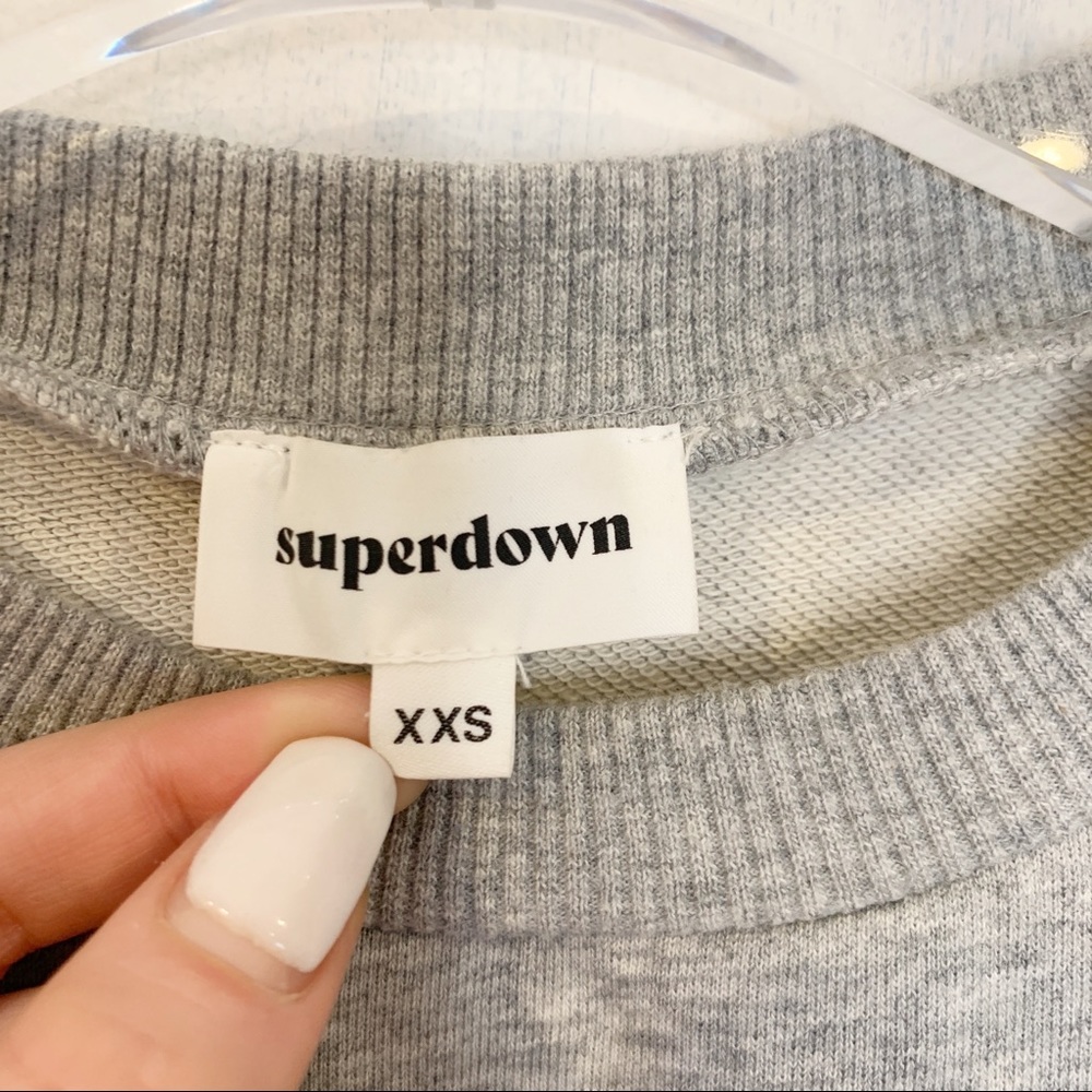 Revolve Superdown Tarina Zip Sweatshirt Dress Tuni - Picture 3 of 6